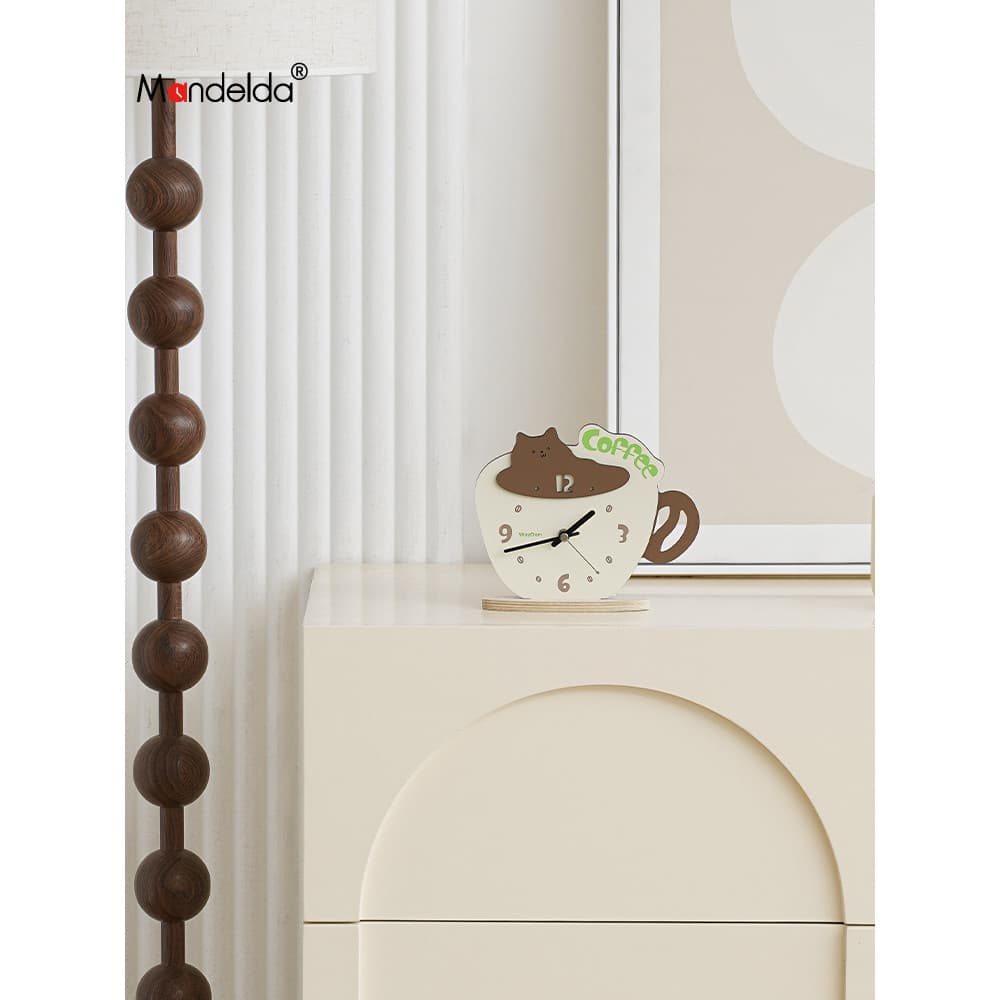 Mandelda marca coreana entrada relógio decoração sala de estar criativo dos desenhos animados xícara café decoração Desk