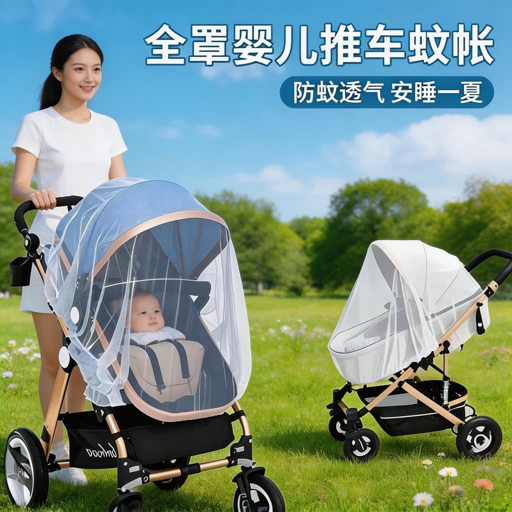 Carrinho de bebê mosquiteiro carrinho de bebê capa completa Universal crianças infantil guarda-chuva carrinho Extra gran