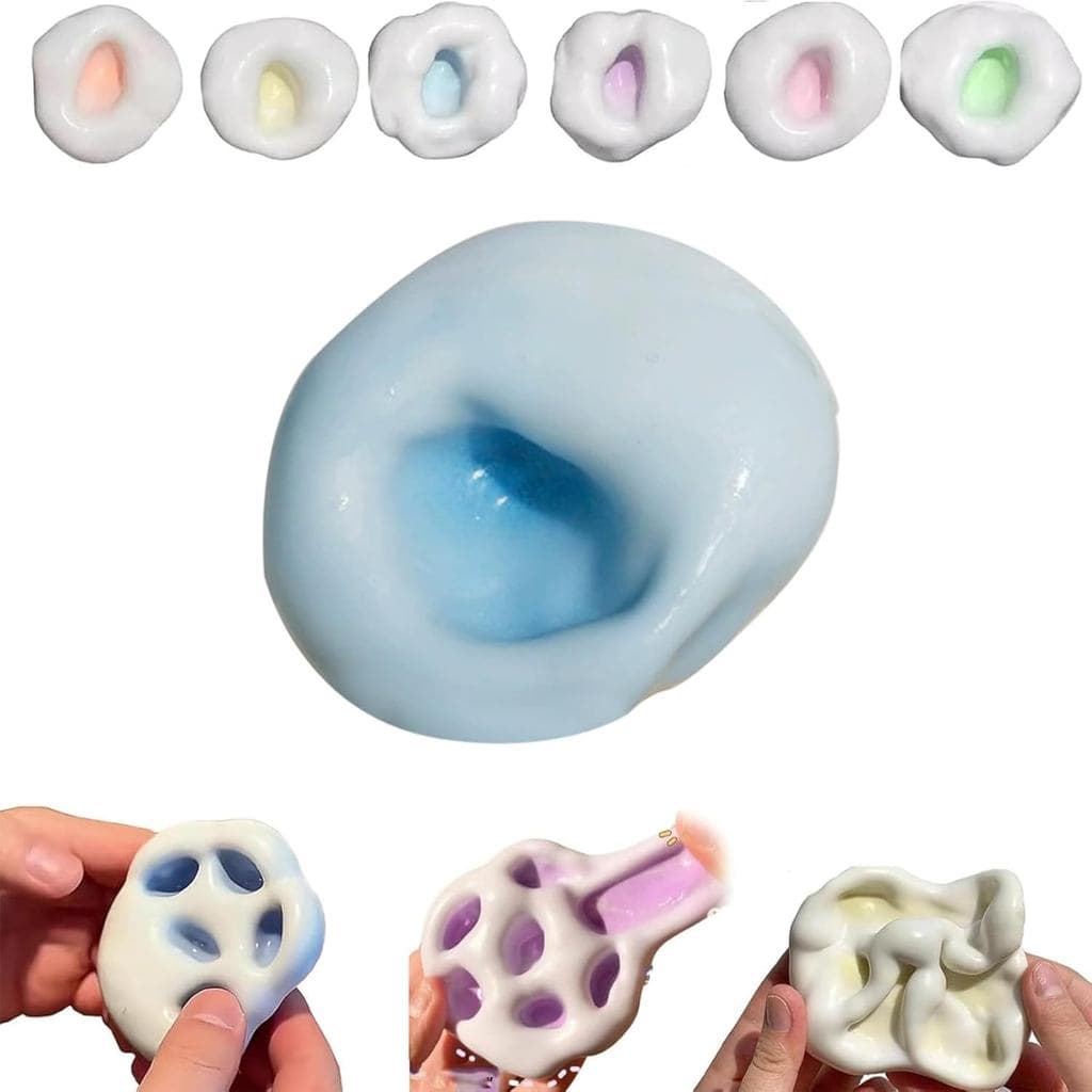 Bolas de Areia Glutinosa para Alívio do Estresse, Bola Antiestresse Moldável a Vácuo, Brinquedo Sensorial para Apertar e