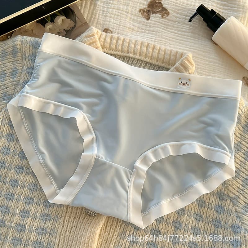 Ultrafino 4020 Nylon Seda Gelo Sem Costura Cintura Média Algodão Puro Low-End Pele Respirável Mar