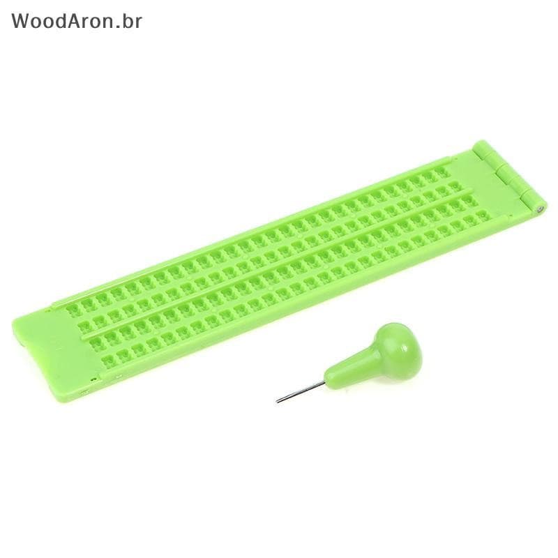 WoodAron Plástico Braille Wrig Slate School Portátil Prático Com Stylus Practice br