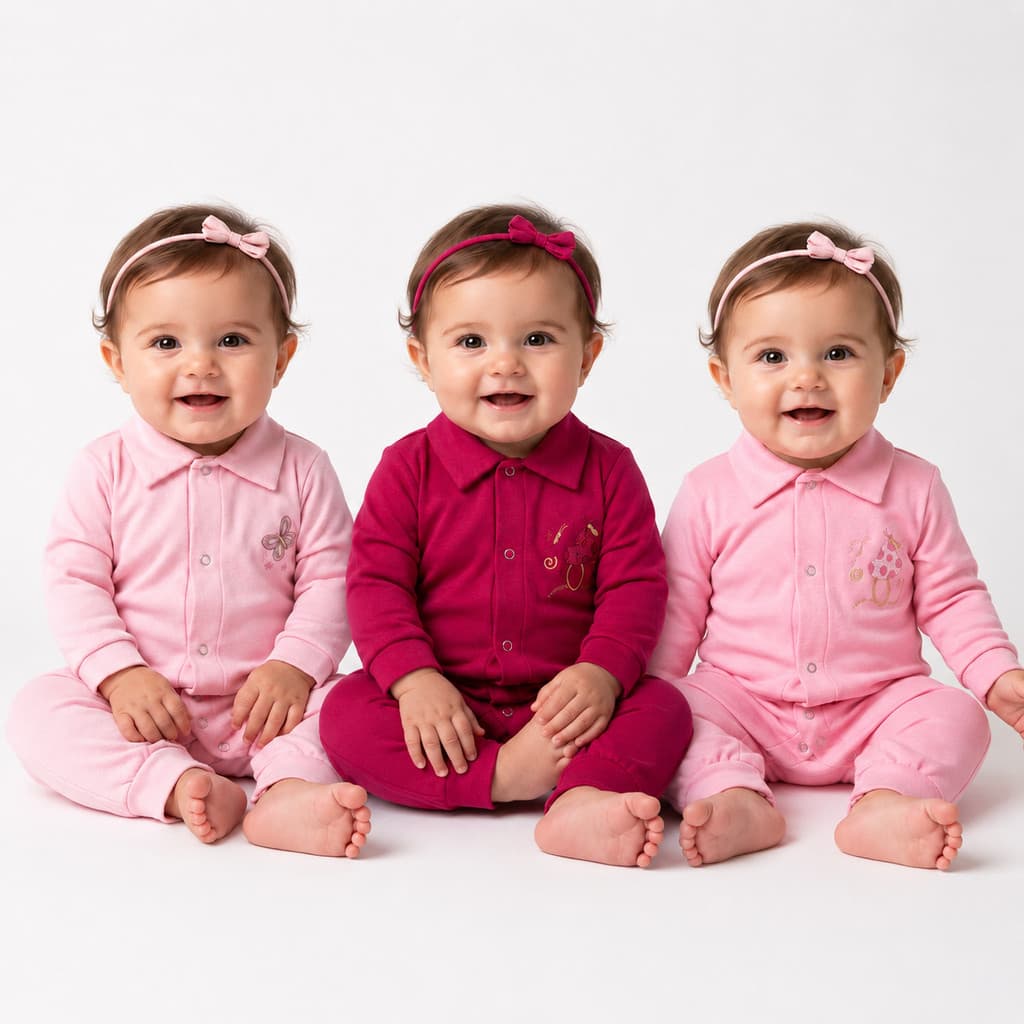 Kit 3 Macacão Infantil Bebê Menina Básico Super Confortável Macio e Leve Lançamento Promoção Envio Rápido