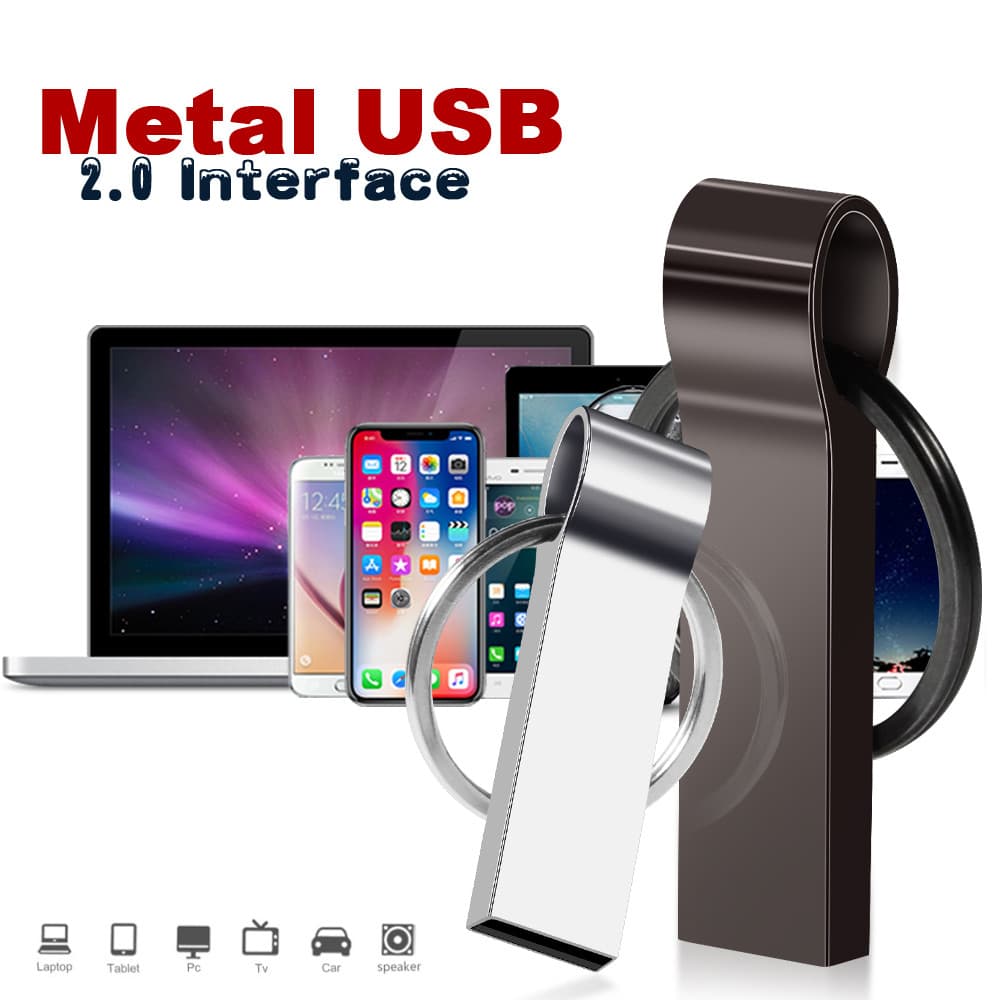 Unidade flash USB Em Formato De Apito 16GB Pendrive De Metal Prateado 8GB Mini Pen drive 4GB Chaveiro Grátis 32GB Presen