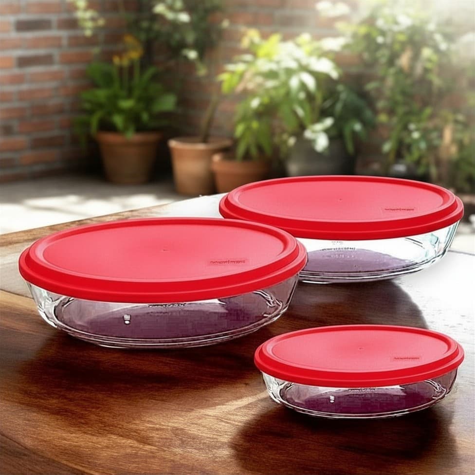 Kit 3 Travessas Oval Marinex Original | Assadeira Vidro Refratário Forno Micro-ondas Geladeira