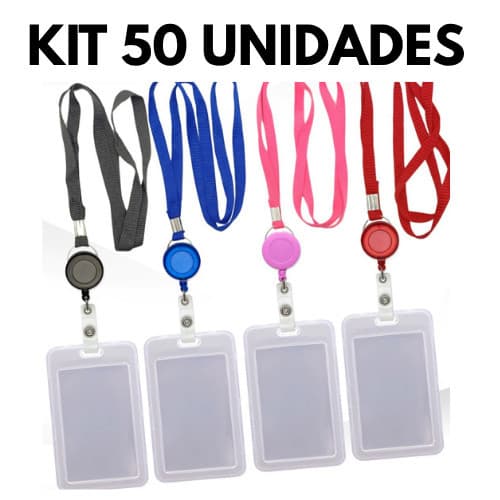 10/20/30/40/50 Unidades Porta Crachá com Cordão Escolar Para Bilhete, Cartão e Eventos