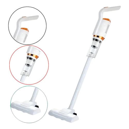 Aspirador de Pó Portátil 2 em 1 Recarregável Bomvink BOM-7005 7,4V 1,2Ah Sem Fio Carro Casa Escada Cantos Compacto Leve
