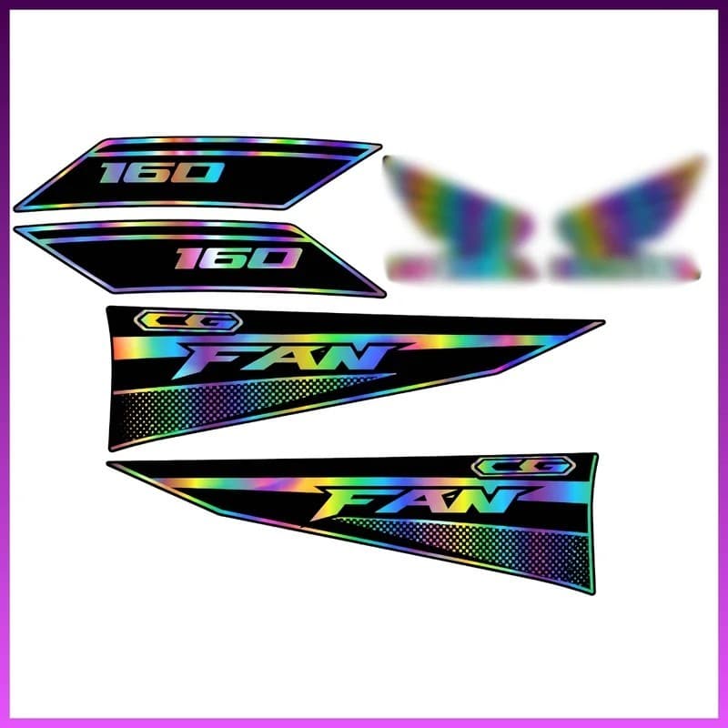 Adesivos Holográficos Fan 160 2016 até 2017 e Fan 125 ESI 2016 até 2019 Alto Brilho e Visual Premium