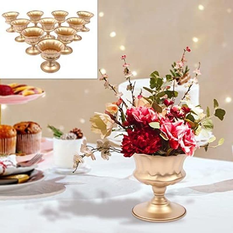 10 Unidades De Vasos De Flores Para Peças Centrais , Decoração De Peça Central De Mesa De Casamento Recepção , Suporte C
