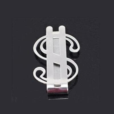 Boutique criativo Ultra-fino carteira de aço inoxidável símbolo dólar masculino feminino carteira de Metal pasta de nota