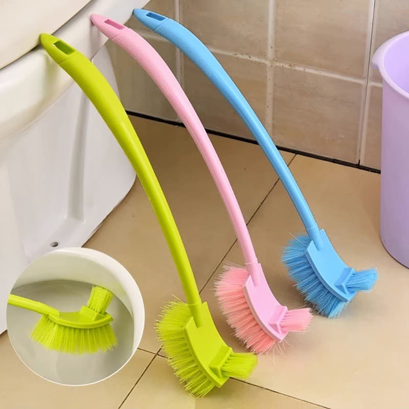 Escova de vaso sanitário sem ângulo morto, escova de cerdas duras, cabo longo, 360 graus 2024, novo estilo, escova duráv