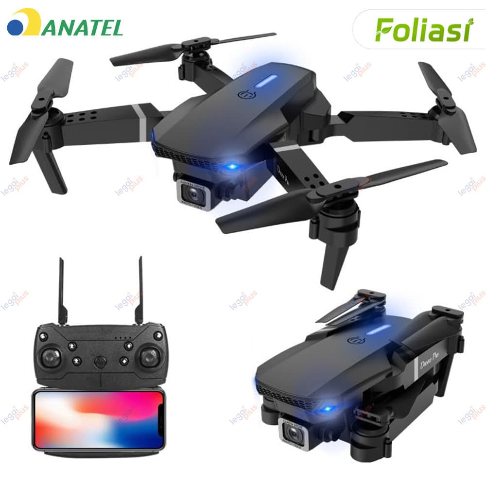 Mini Drone E88 4K HD Quadricóptero Brinquedo Educativo FPV Wifi Controle Remoto Crianças Adultos