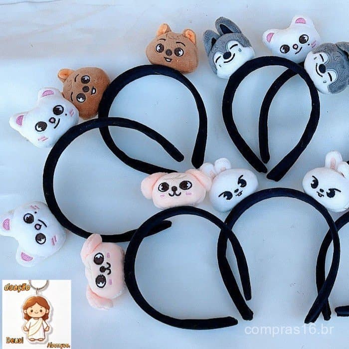 Faixa De Cabelo Kpop Stray Kids Faixas Personalizadas De Cartoon Plush Para