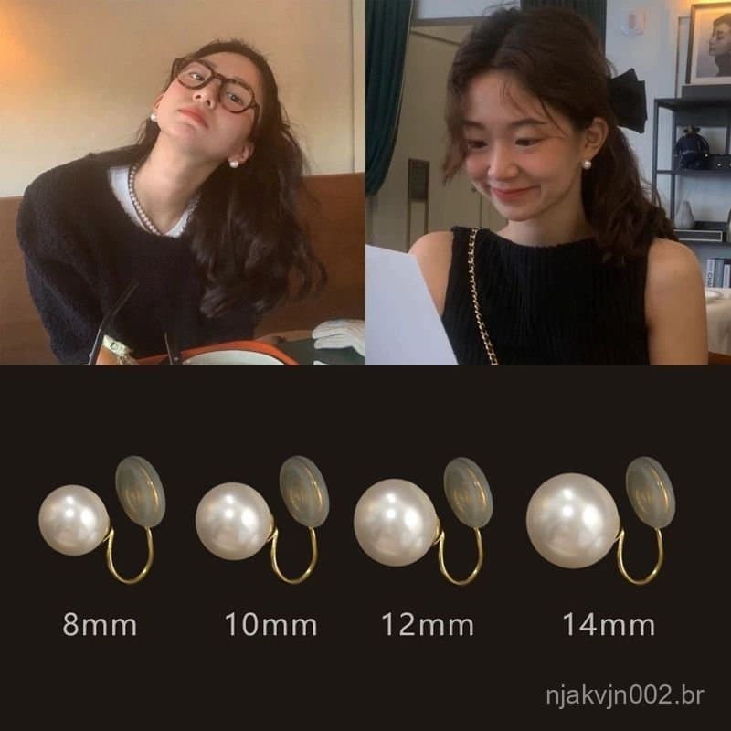 Brincos de pérola femininos brincos sem piercing brincos falsos de alta qualidade