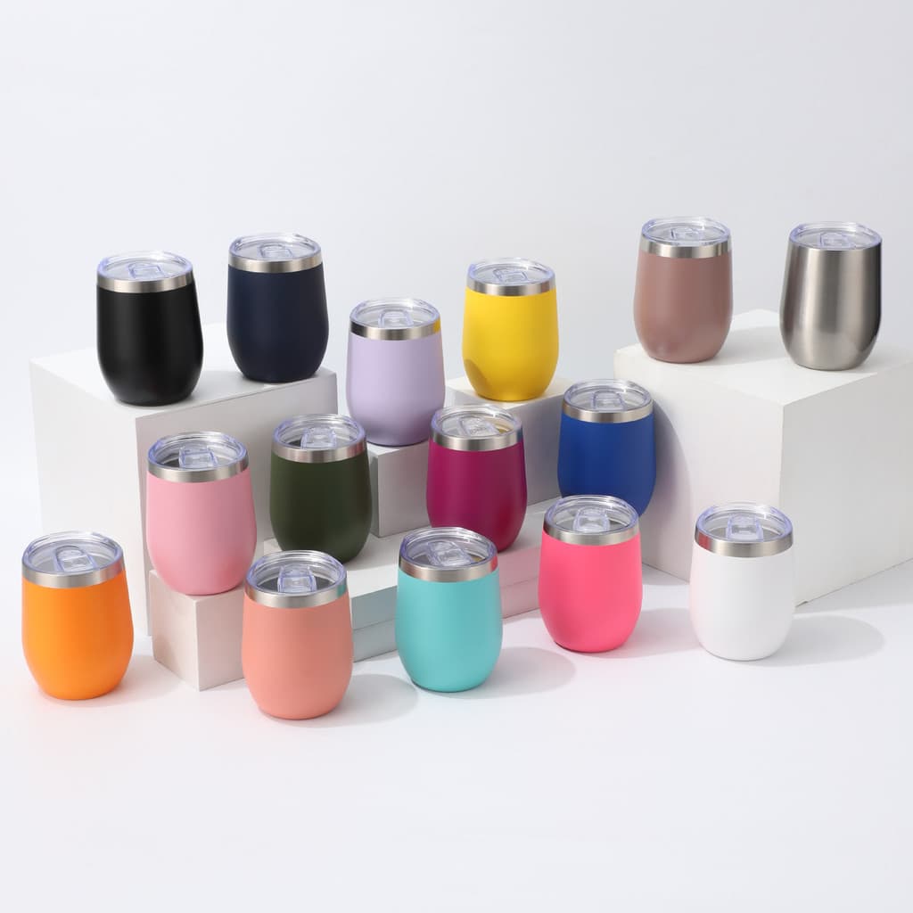 Copinho Com Tampa Acrílica Copo ovo Térmico de Inox 350 ml Bedidas Quentes e fria