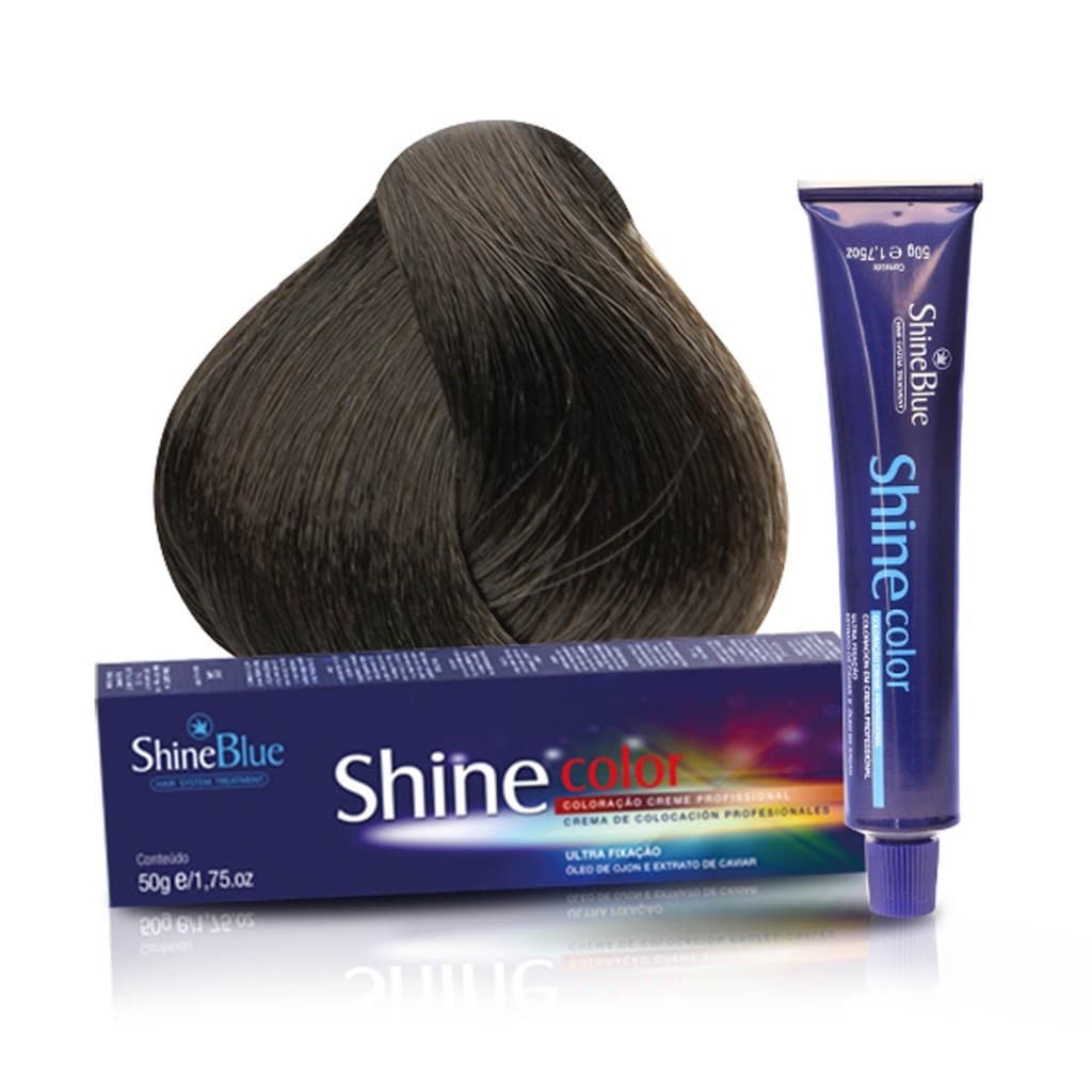 Coloração 7.1 Louro Médio Acinzentado Shine Blue 50g