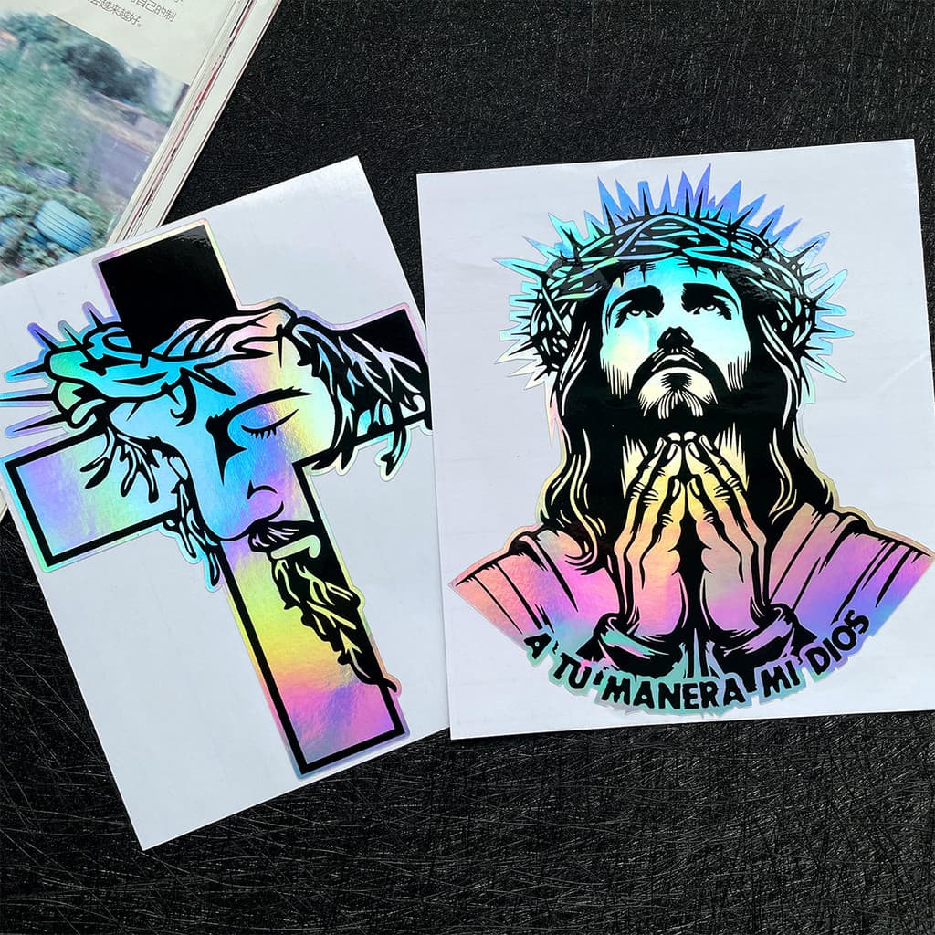 Jesus Orar Motocicleta Adesivo Carro Tanque De Combustível Capacete Reflexivo À Prova Dwaterproof Água Vinil Decalque Ac
