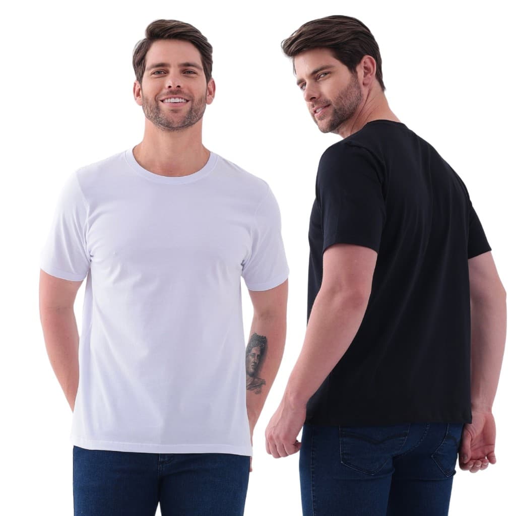 Camiseta Masculina Premium 100% Algodão Fio Penteado 30.1 Gramatura 180