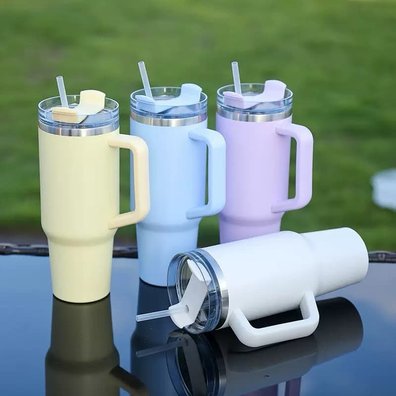 Copo Térmico com Alça 1200ml 'Gigante' - Mantém Frio e Quente, Aço Inox 304, Várias Cores, Resistente