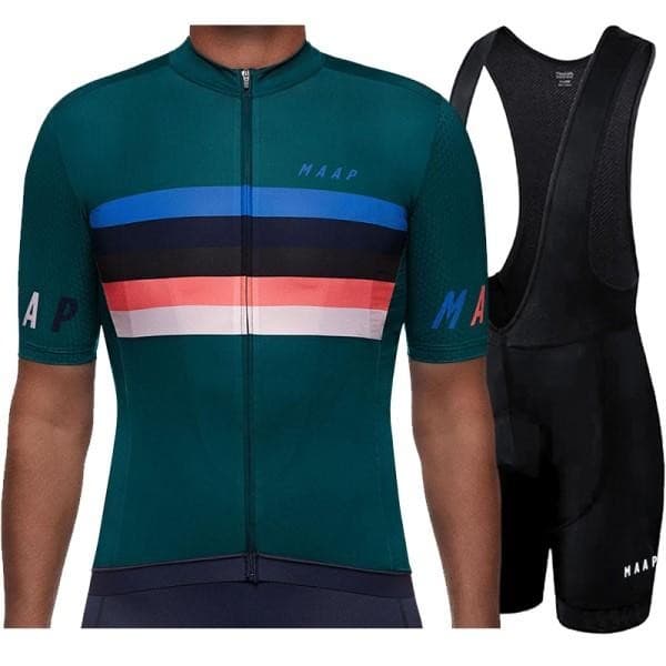 Conjunto De Camisa De Ciclismo MAAP Com Babador De Manga Curta Para Bicicleta MTB Respirável E Leve De Estrada