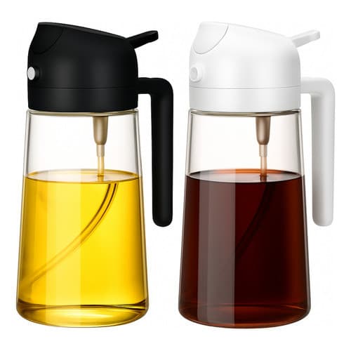 Kit 2 Dispenser Azeite Vinagre Galheteiro Bico Dosador Spray 500ML
