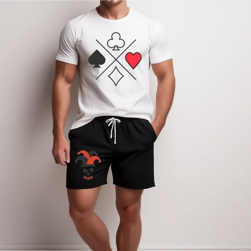 conjunto kit Camiseta camisa e Short Tectel Conjunto Masculino Estilo Casual DJ Marshmello Streetwear SHORT E CAMISETA