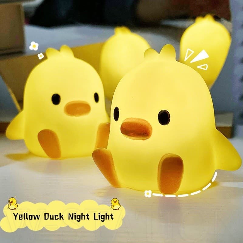 Abajur Pintinho Luminária Amarela De Iluminação Cabeceira Decoração
