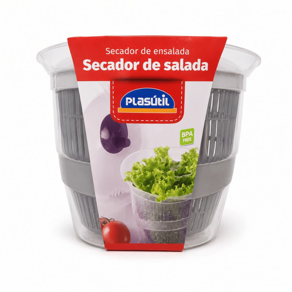 Secador de Salada Plasútil Decor Flora Cozinha Prático