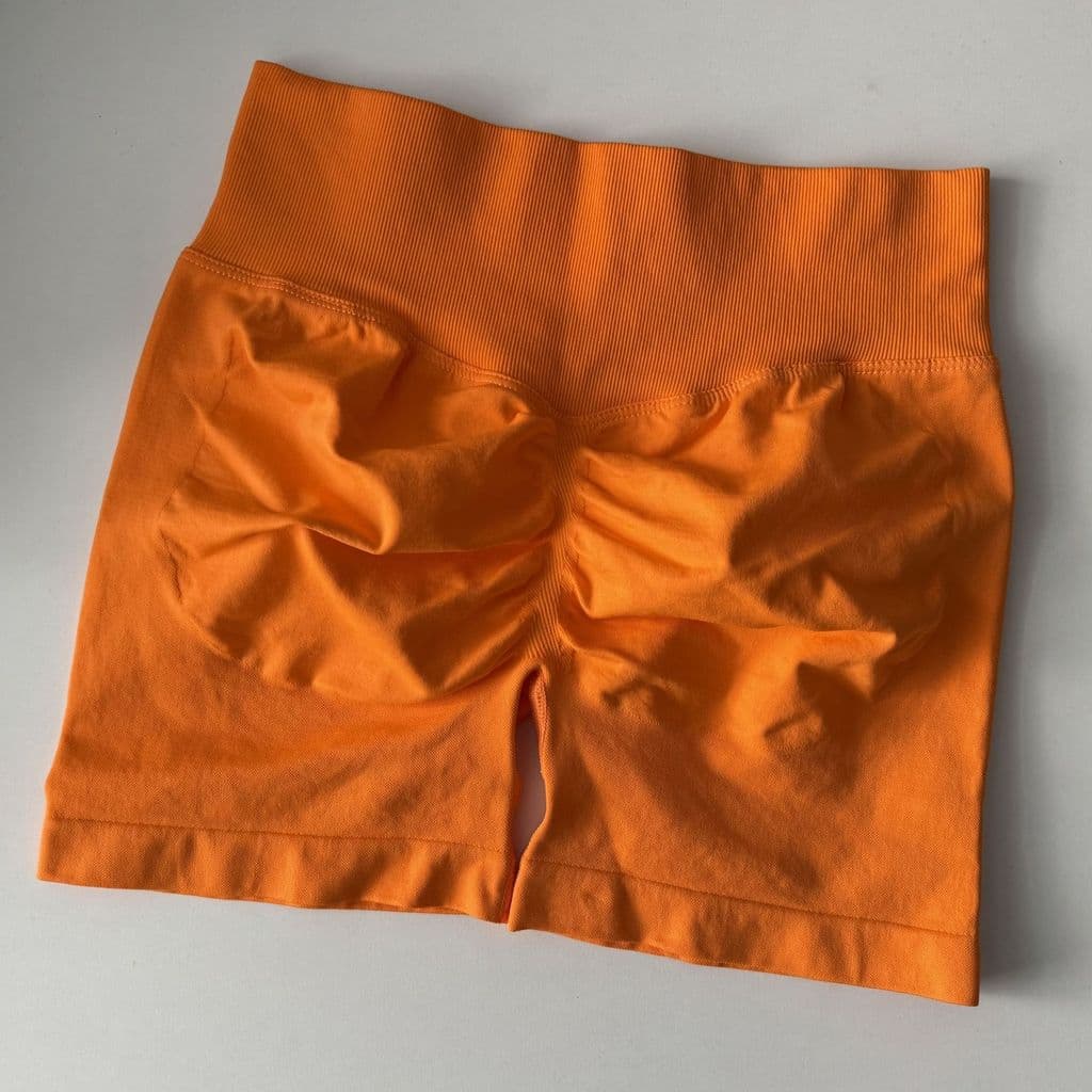Cintura alta estiramento respirável de secagem rápida correndo sem costura calças de três pontos esportes Yoga Shorts se