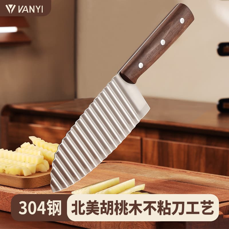 304 aço inoxidável pico cortador de batata Slicer onda faca corte vegetal ferramenta útil multifuncional corte batata fa