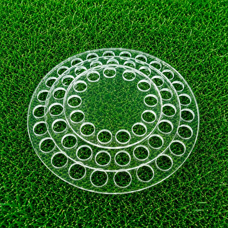 Base Redonda de Acrílico Cristal para Croche/ Fio de Malha/ Poliester