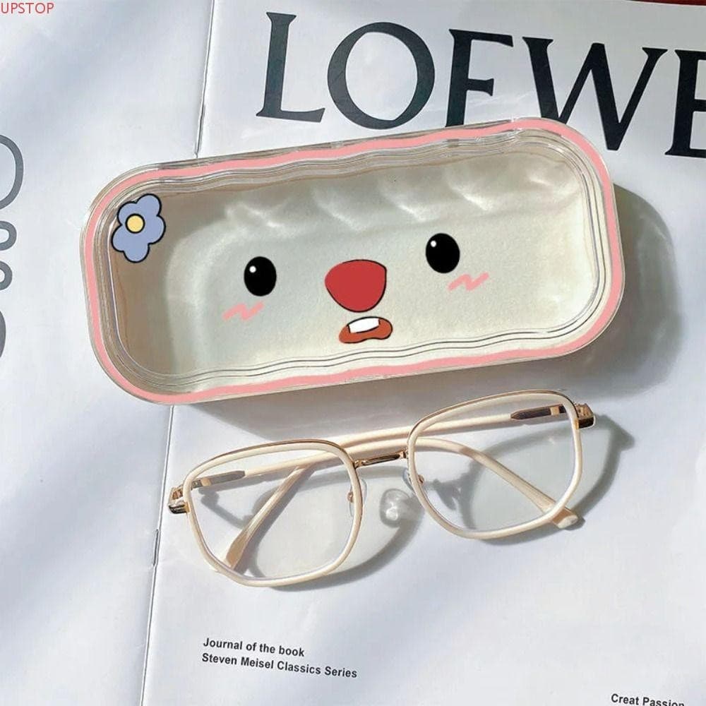 Óculos UPSTOP Sanrio , Caixa De Armazenamento De Ondulados Transparentes Hello Kitty , Kawaii