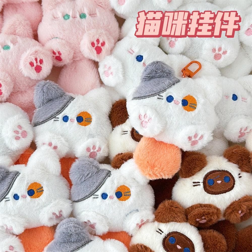 Bonito pelúcia gatinho boneca pingente menina mochila boneca pingente casal saco chaveiro decoração pequeno presente
