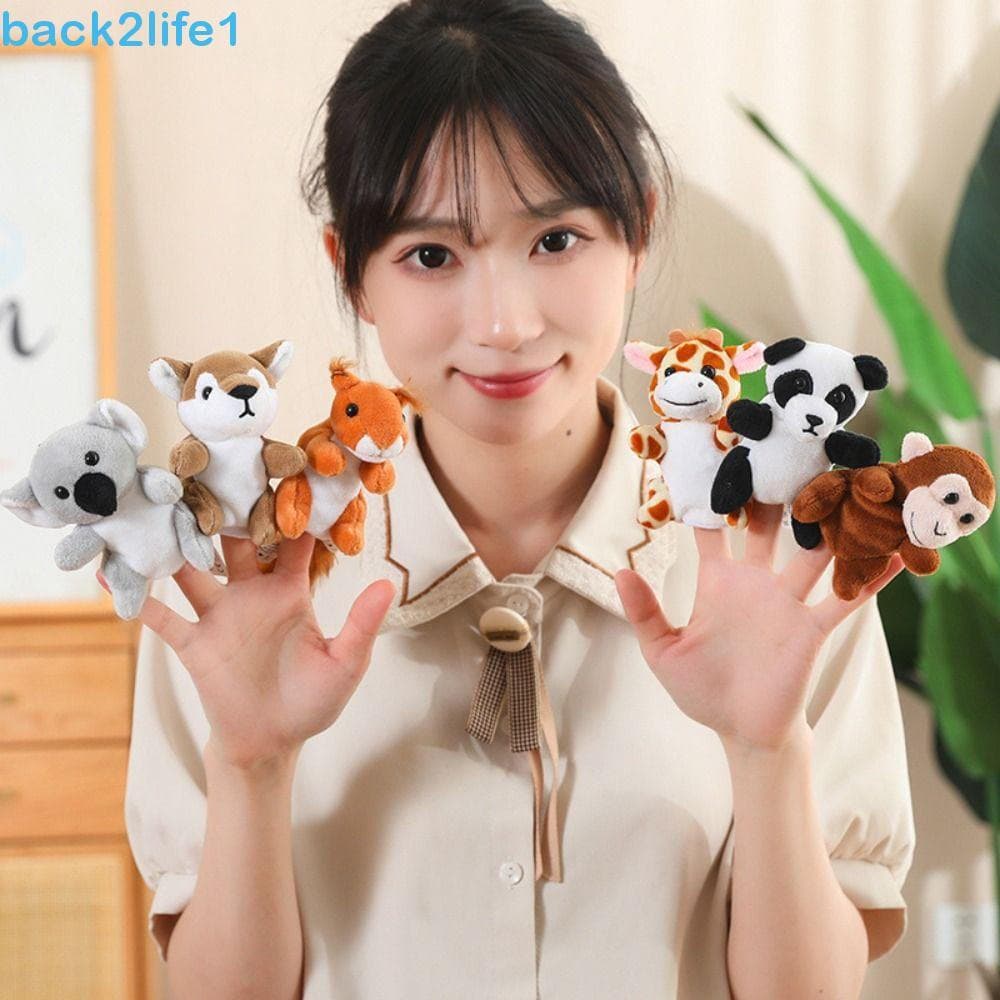 BACK2LIFE1 Fantoches De Dedo , Boneca De Pelúcia , Mão De Animais Educacionais , Brinquedo De Kawaii De 9 Cm