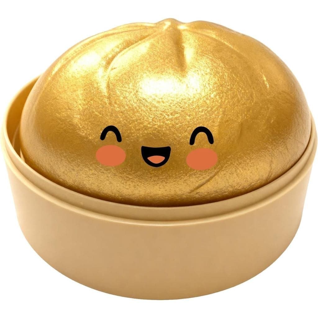 Squishy Gigante em Forma de Dumpling (Inclui Caixa Vaporizadora) — Companheiro de Mesa Divertido e Relaxante, com Textur