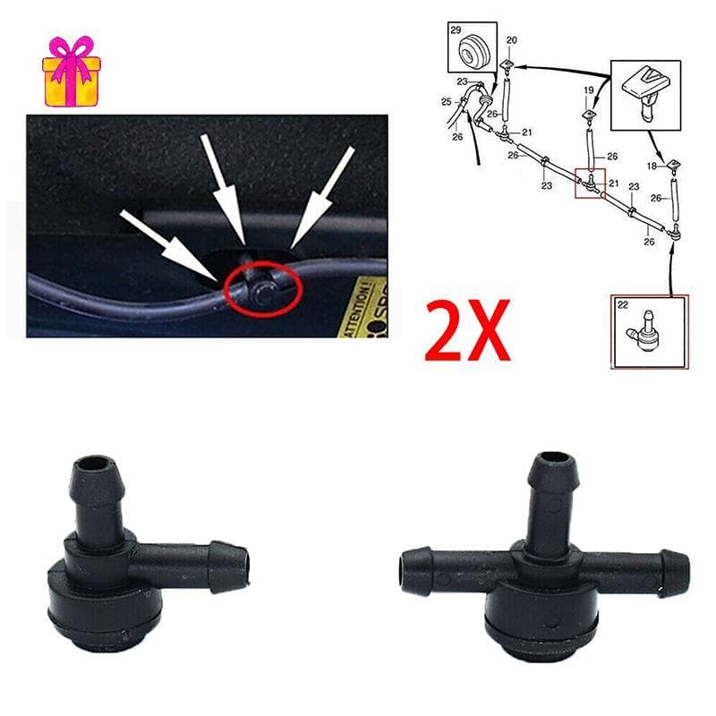 [INTH] 1Pc Válvula Che Para Lavadora De Pára-Brisa 2 Vias 3 31391513 Volvo C30 C70 S40 S60 S70 S80 V50 V70 XC60 XC70 XC9