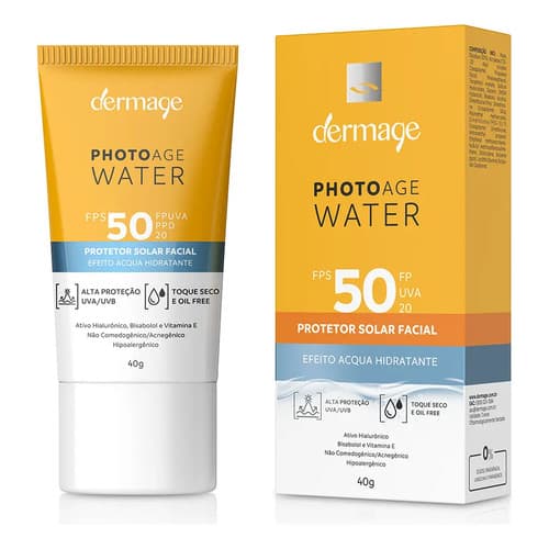 Protetor Solar Facial Dermage Photoage Water FPS50 40g