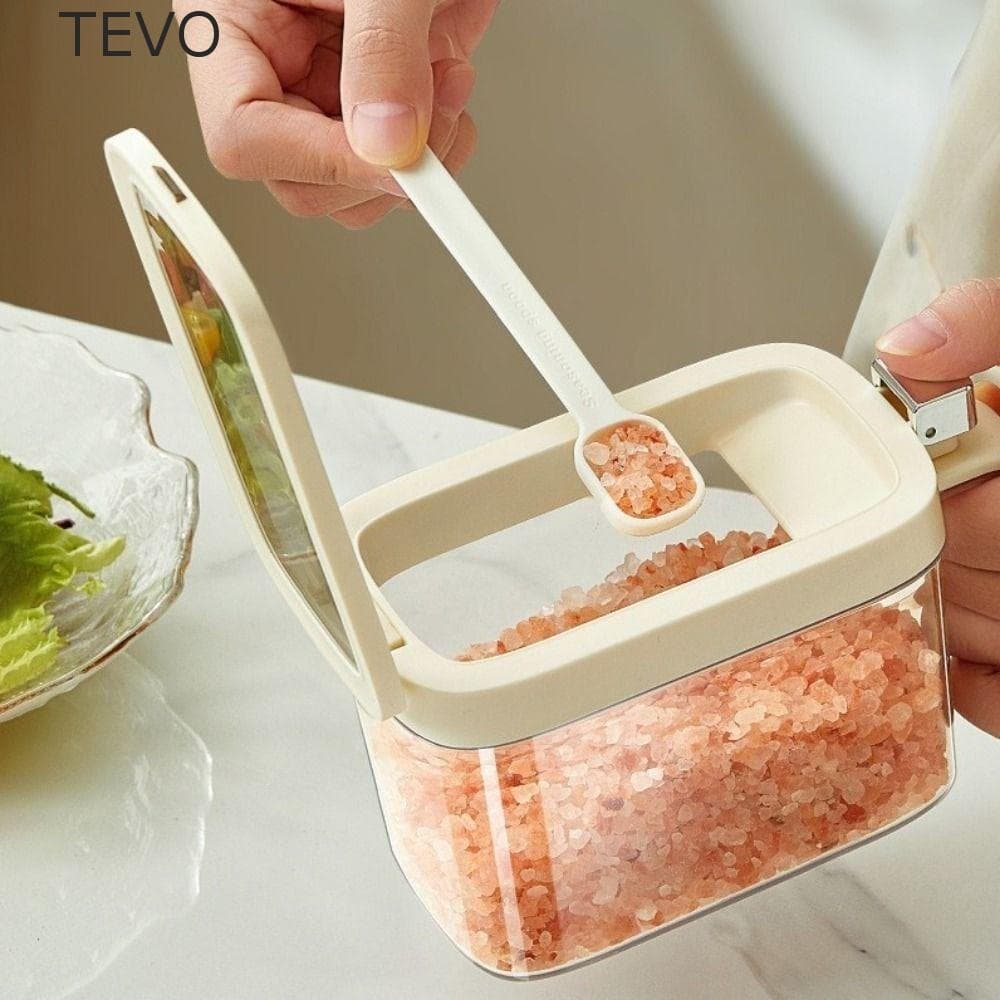 Caixa De Tempero Pop-Top TEVO , Garrafa Selada À Prova De Umidade , Frascos De Especiarias De Plástico De Grande Capacid