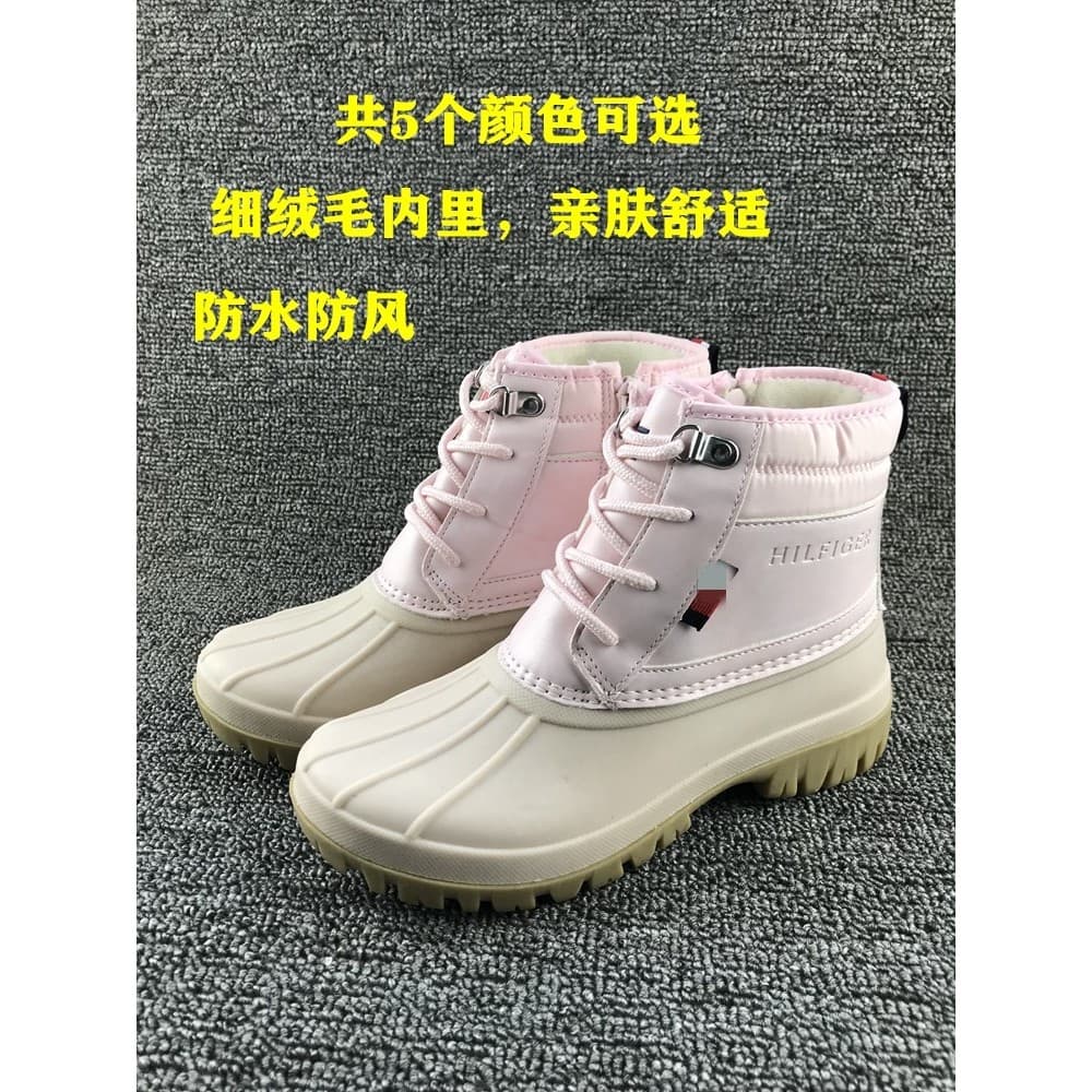 Mantenha aquecido-20℃ W inverno feminino botas infantis velo quente antiderrapante botas de neve à prova dwaterproof águ