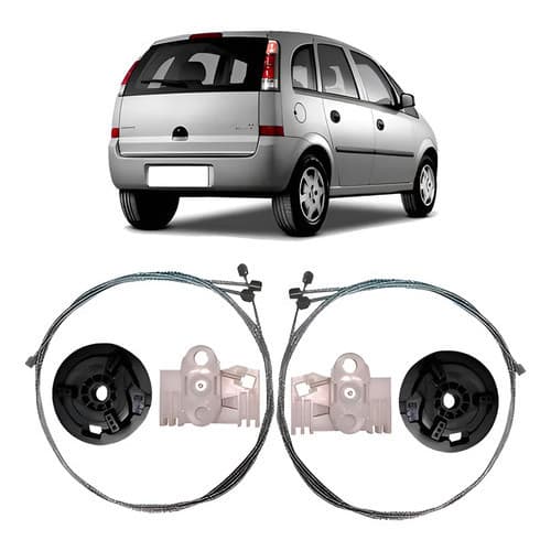 2 Kits Reparo Máquina Vidro Traseira Meriva 2002 2003 A 2012