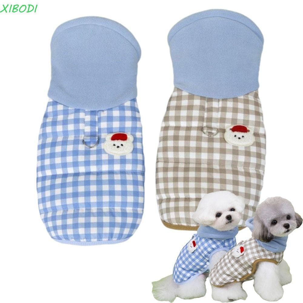 XIBODI Roupas Para Cachorros , Colete , Gatos Grossas Cães De Estimação , Com Jaqueta Quente , Casaco De Urso De Pelúcia