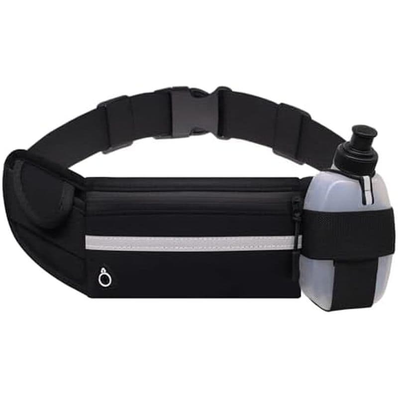 Cinto De Corrida Com Suporte Para Garrafa De Água , Pochete Preta Homens , Mulheres , Crianças , Ajuste De Hidratação ,
