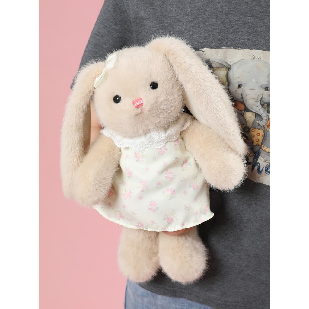 Saia Floral coelho boneca pendurado coelho brinquedo de pelúcia crianças dormir travesseiro boneca presente da menina