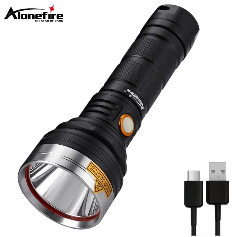 Lanterna de luz forte recarregável doméstica Super brilhante de longo alcance led de alta potência ao ar livre holofote