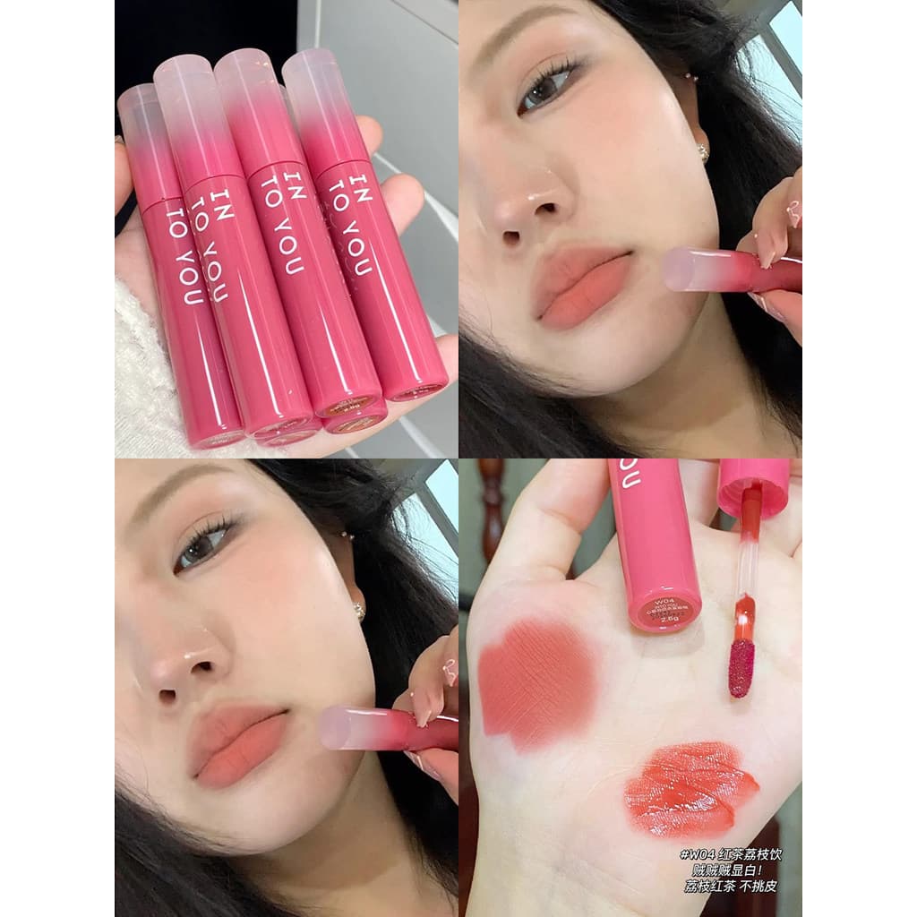 INTO VOCÊ Espelho Lip Gloss Névoa de Água w01 Fumaça w04 Brilho de Água Lip Gloss Batom intoyou Lip Gloss Nicho w08