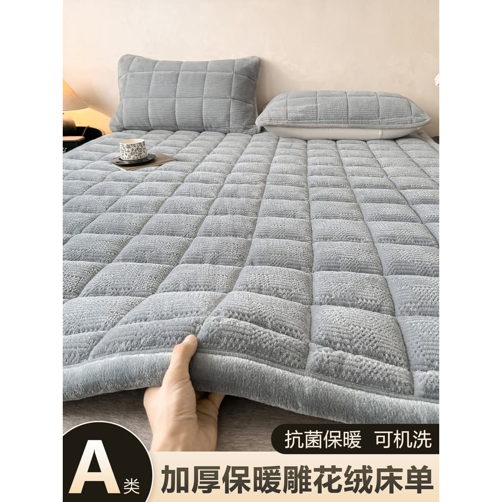 Lençol de lã de leite grosso doméstico almofada macia 1m 5x2m colchão almofada Coral velo inverno quente cobertor Bottom