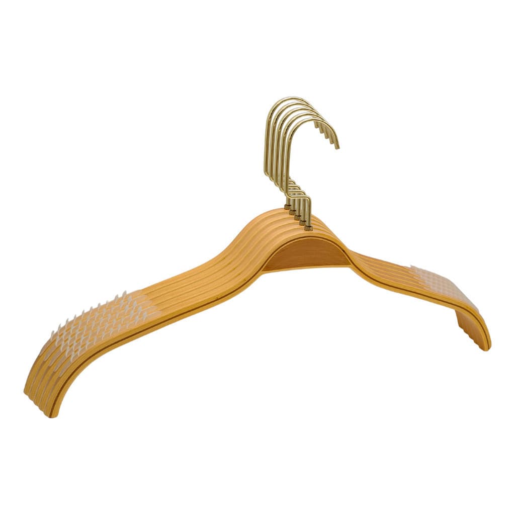Kit 10 Cabide Madeira Silicone Ys-1 Adulto Luxo