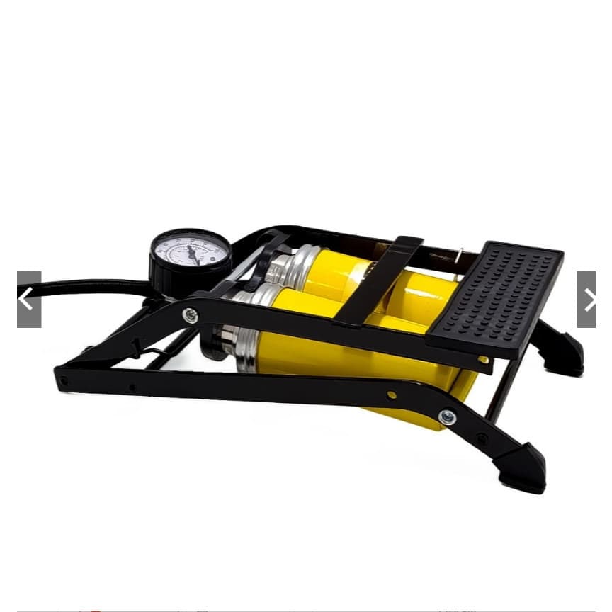 Bomba de Ar Pedal Cilindro Duplo Alta Pressao Encher Pneu Carro Moto Bike Piscina Colchao