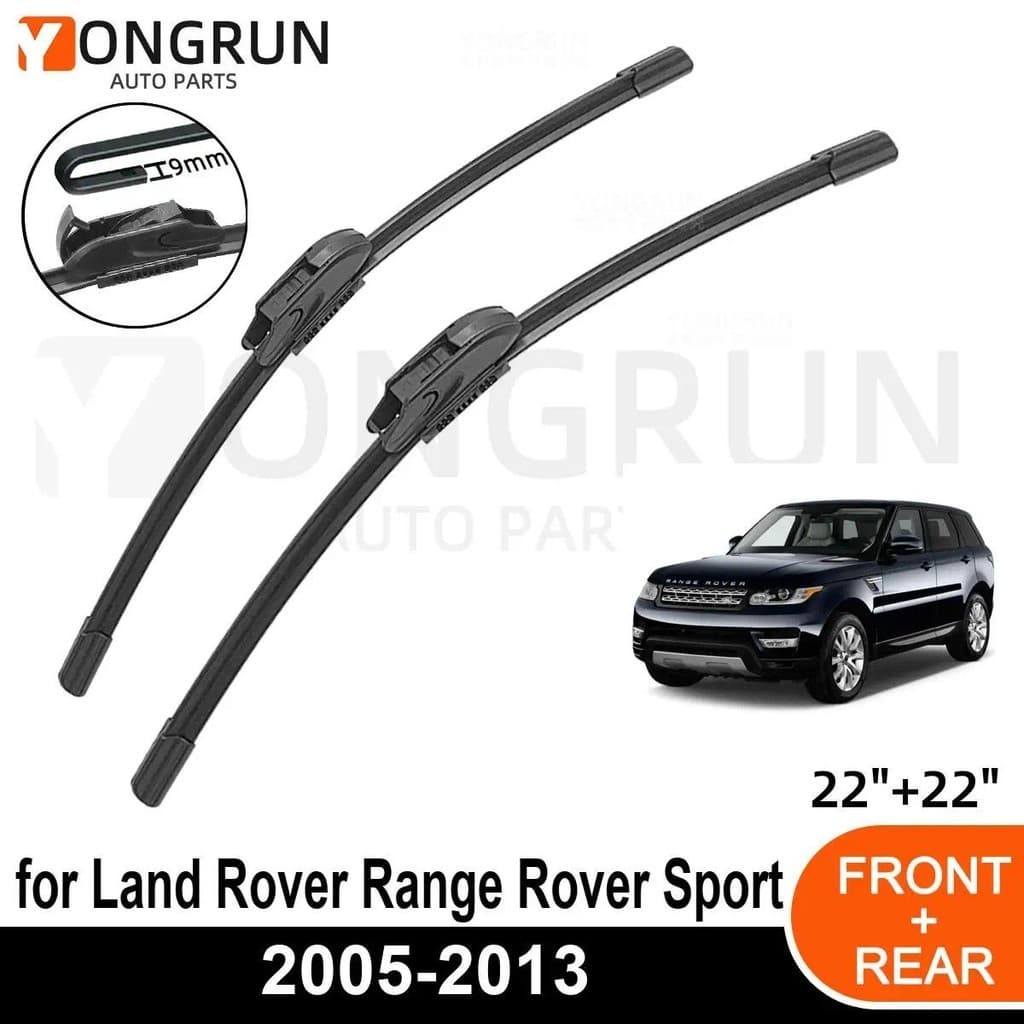 Limpadores De Para-Brisa Dianteiro Do Carro Land Rover Range Sport 2005-2013 Lâmina De Limpador De Borracha 22 " + Pára