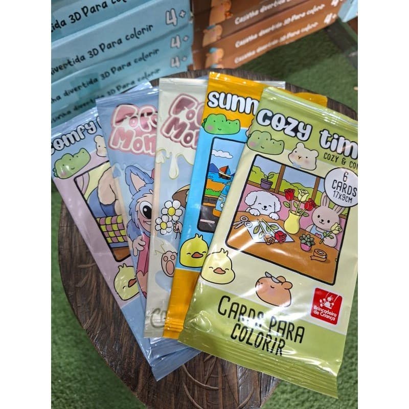 Cards para colorir  Kit com 20 pacotes cartões com vários tipos de temas para colorir