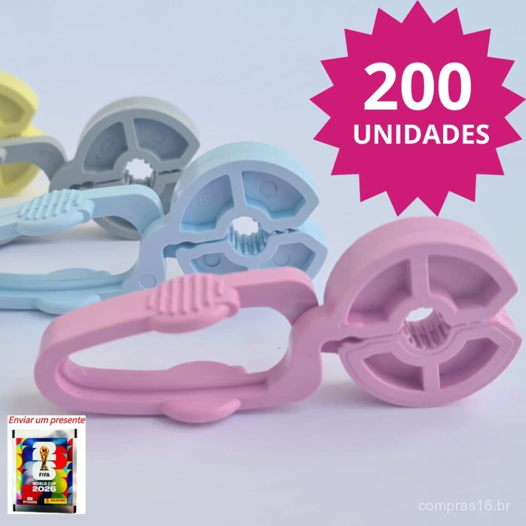 200 Unidades Prendedor de Plástico